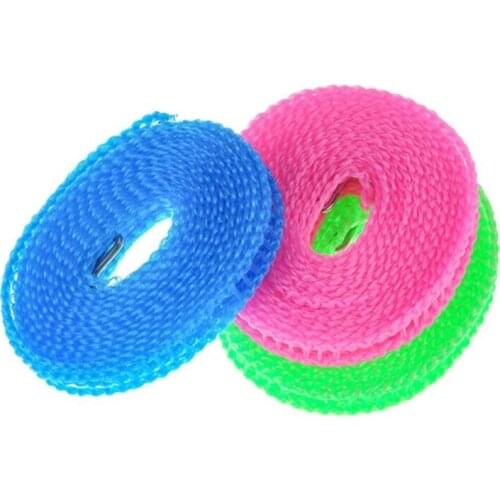 3m/5m Clotheslines Outdoor Travel Laundry Portable Storage Drying Rack Clothesline Non-slip Washing Clothes Line Rope