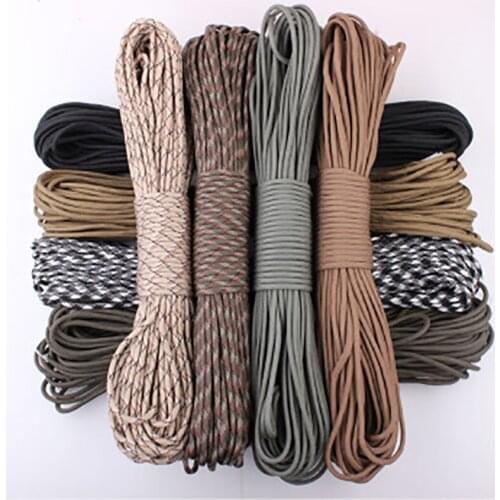 Dropship 100M Paracord 550 Rope Type III 7 Stand Paracord Dia.4mm Cord Rope Survival kit Paracord For Hiking Camping Clothesline
