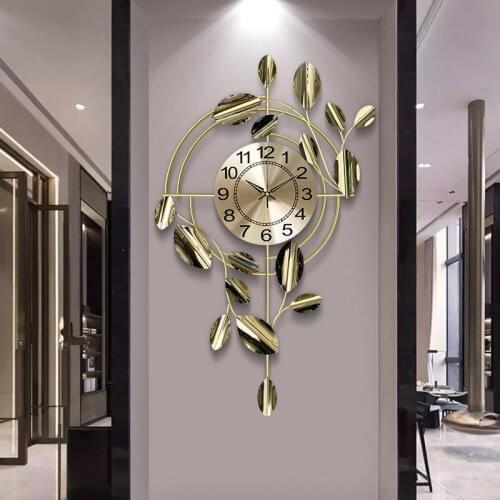 Luxury art decoration clock living room household fashion creative wall clock silent bedroom clock wall decoration Pendant