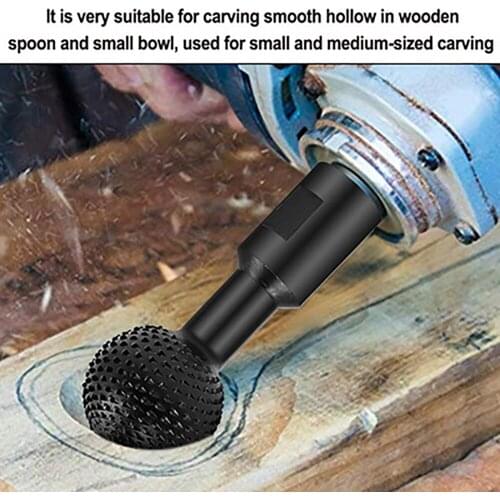 Woodworking Barbed Angle Grinder Spherical Wood Groove Carving Knife Rotary File Polishing Spoon Planing Pit File Head