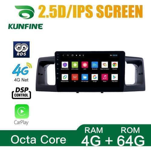 Octa Core 1024*600 Android 10.0 Car DVD GPS Navigation Player Deckless Car Stereo For Toyota Corolla EX 2013-2019 Radio Headunit