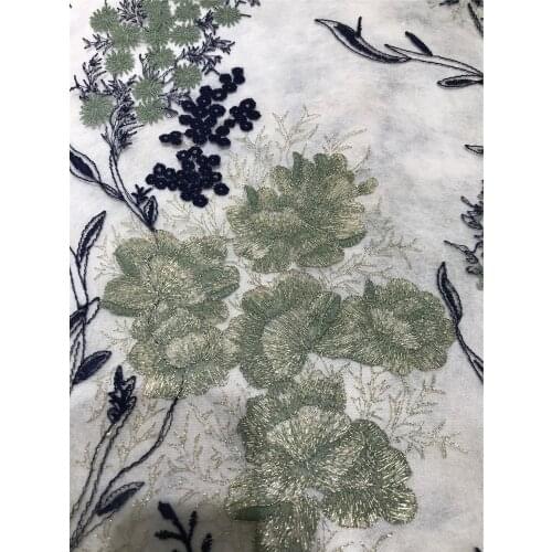 High-quality beautiful multi-color floral tulle lace embroidery, suitable for fashionable ladies' skirts