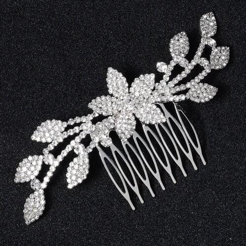 Bling Rhinestone Hair Combs Hairpins Clips Crystal Headpieces for Bride Wedding Hair Accessories Women Girls Party Jewelry