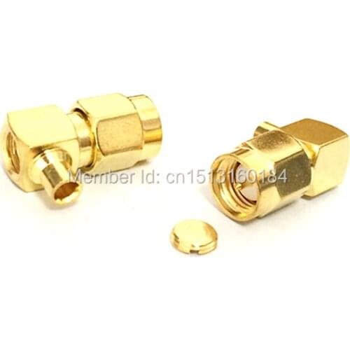 1pc SMA Male Plug RF Coax Modem Convertor Connector Solder Cable RG405,086" Right Angle Goldplated NEW wholesale