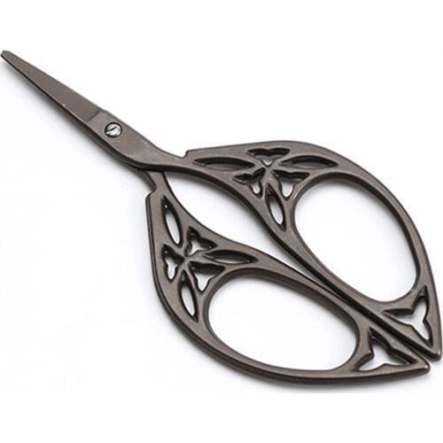 1pcs New Vintage Scissors Flower Pattern Needlework Embroidery Stainless Steel Tailors Scissor Thread Trimmer