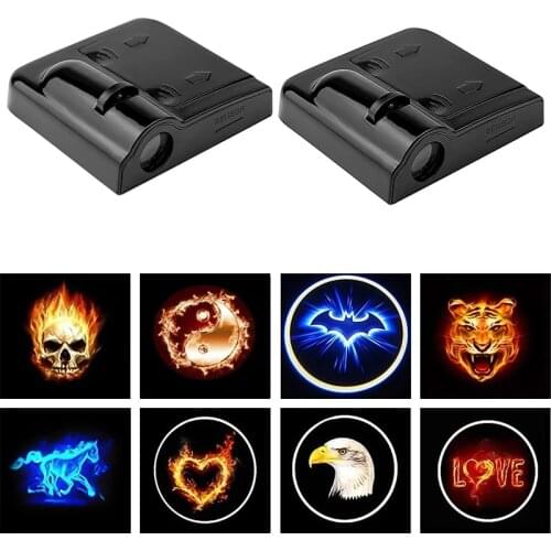 1PCS Universal Led Car Door Welcome Laser Projector Logo Ghost Shadow Night Light Wireless Car Courtesy Lamp kit Car Accessories