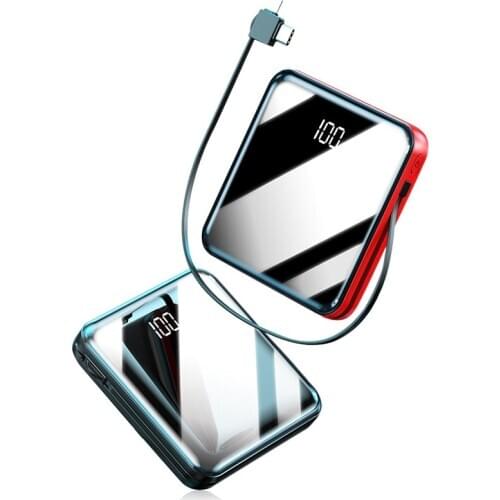 20000mAh Mini Power Bank 18W PD QC 3.0 Two-way Fast Charging Poverbank External Battery Pack Powerbank For iPhone Xiaomi Samsung