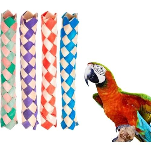 Foraging Bird Toys Foam Paper Cage Toy Colorful Shredding Pulling Chew Toy for Parrotlet Quaker Cockatoo African Grey