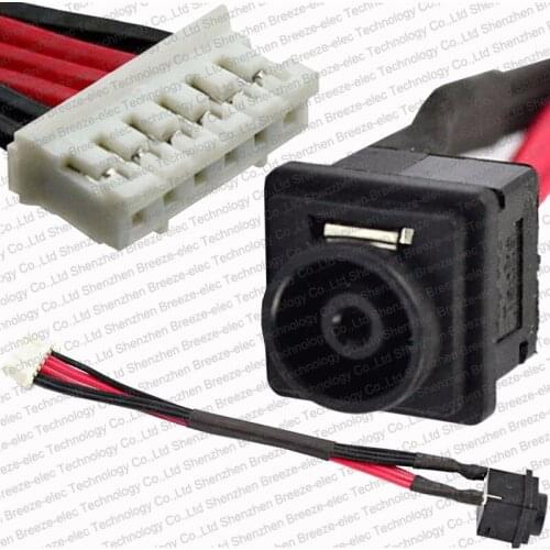 3 pieces/lot 100% Brand New Laptop DC Power Jack Socket Connector & Cable harness wire for Sony Vaio VGN-FJ VGNFJ VGN FJ Series