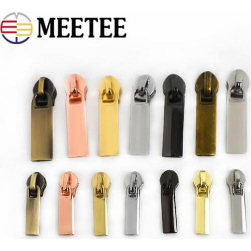 30pcs Meetee New Zipper Sliders for 3# Nylon Zippers Down Jacket Pocket Zip Head Bag Zips Repair Kits DIY Accessories ZT140