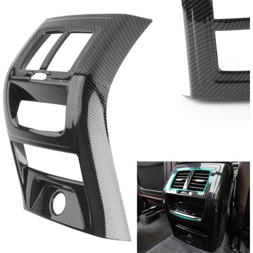 ABS Rear Interior Air Vent Outlet Cover Trim For BMW X3 G01 2018 Carbon Fiber Black