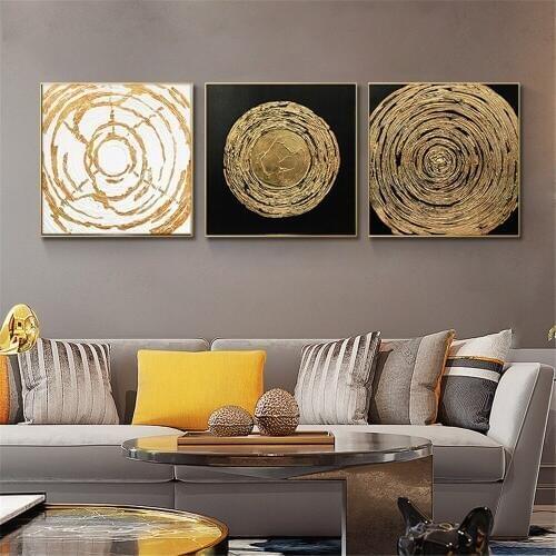 Abstract Geometric Hand Painted Oil Paintings On Canvas Handmade Wall Art Pictures Modern Paintings For Bedroom Home Decor
