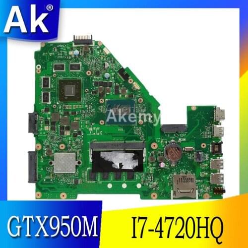 AK X550JX Laptop motherboard for ASUS X550JX X550JF X550JD X550JK X550J X550 Test original mainboar 4G RAM I7-4720HQ GTX950M