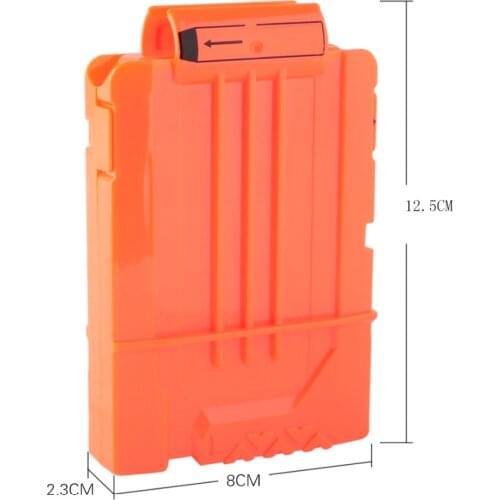 Soft Bullet Clips for Nerf Toy Gun 6 Bullets Ammo Cartridge Dart for Nerf Gun Clips - Transparent Orange