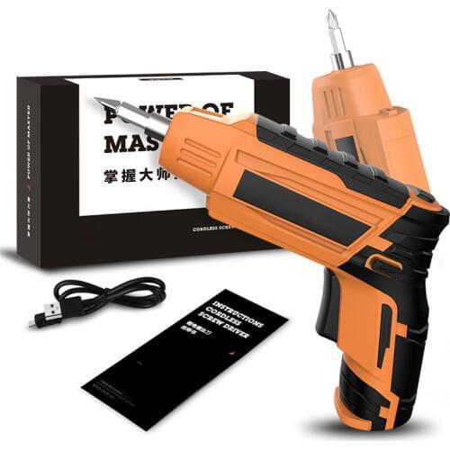 ALLSOME New 4.2V Cordless Electric Screwdriver Lithium Battery Screwdriver with Twistable Handle No Load Speed 250rpm/min