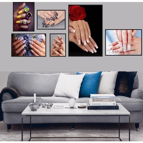 Diamond Painting Nail Salon Colorful Wall Art Nordic Diamond Embroidery Figure Print Poster Girl Bedroom Living Room Picture