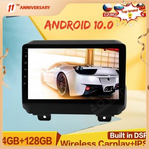 4+128G For Jeep Wrangler 2018 2019 2020 Android Car Radio Player GPS Navigation Car Stereo Multimedia Player DSP Carplay 4G SIM