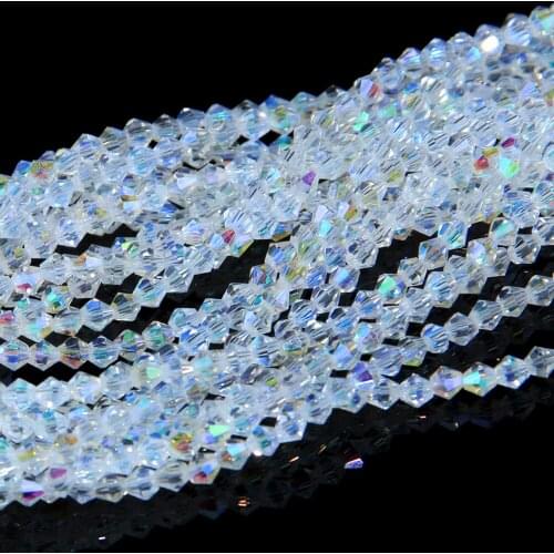 Lots 100Pcs Clear AB Crystal Loose Beads For Handmade Beaded Jewelry Making DIY Bracelet Necklace Accessories Finding Wholesale