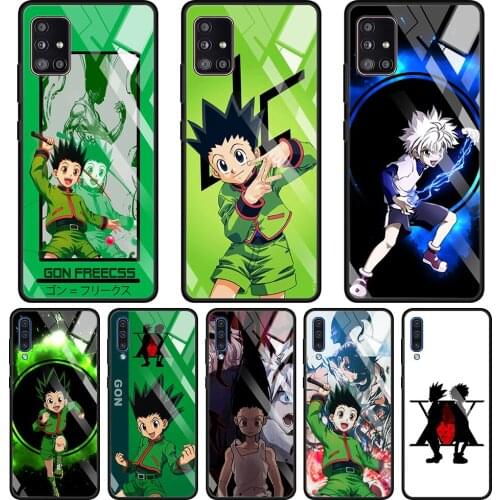 Tempered Glass Cover For Samsung Galaxy A70 A50 A40 A30 A20 A10 Smartphone Shell Caso Funda Case HUNTER X HUNTER CHIBI GON