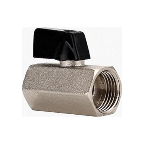 1/8" 1/4" 3/8" 1/2" BSP Female Thread Two Way Brass Mini Ball Valve Air Compressor Valve For Water Oil Air