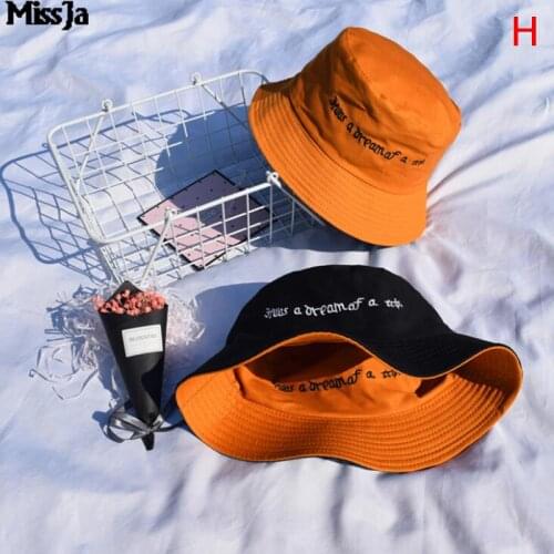 Double Sided Wear Straberry Embroidery Panama Bucket Hat Men Women Summer Bucket Cap Hip Hop Hat Fisherman Hat