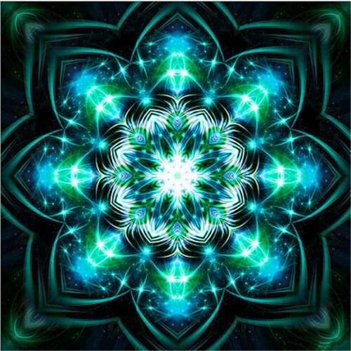 Flower Mandala Printed Canvas 11CT Cross-Stitch Embroidery Set DMC Threads Hobby Knitting Handmade Painting Home Decor Sales