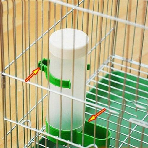 Bird Feeder Waterer Drinker Feeder Pet Clip Automatic Seed Water Feeder Cage For Parrot Cockatiel Canary For Bird Feeder Supplie
