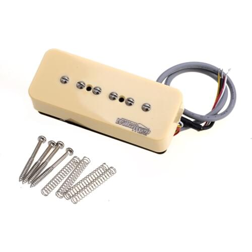 Wilkinson M Series Stacked P90 Soapbar Ceramic Single Coil Sized Humbucker Neck Pickup for SG/LP Electric Guitar, Cream