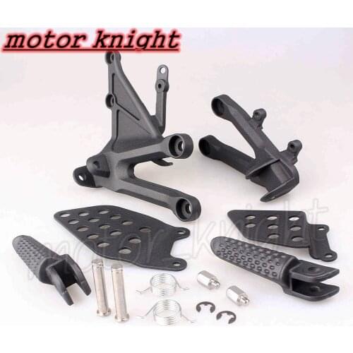 Motorcycle CBR 1000RR 2004-2007 Black Front Passenger Foot Peg Footrest & Bracket 2004 2005 2006 2007