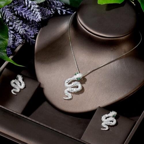 HIBRIDE Unique Design 2pcs Jewelry Set for Women Bridal Necklace Earring Set Wedding Party Accessories Bijoux Femme N-1674