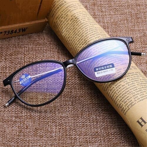 NYWOOH Ultralight Reading Glasses Men Women Resin Blue film Eyeglasses Prescription Glasses Elastic Flexible Frame