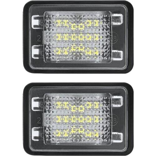 2Pcs LED Car License Plate Light Number Lights For Mercedes Benz GLK-class X204 2007~up Canbus Error Free