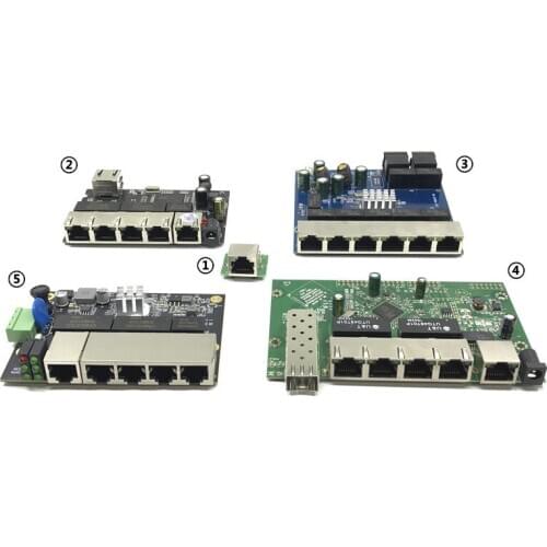 Industrial Ethernet Switch Module 5/6/8 Ports Unmanaged10/100/1000mbps OEM Auto-sensing Ports PCBA board OEM Motherboard
