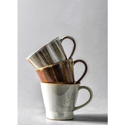 Retro Cup Japanese Style Coarse Pottery Coffee Cup Set Small Exquisite Handmade Office Mug