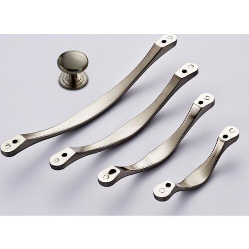 Pitch-row 160/128/96/64 mm pull handles knobs solid metal golden brushed color for door drawer cupboard cabinet wardrobe closet