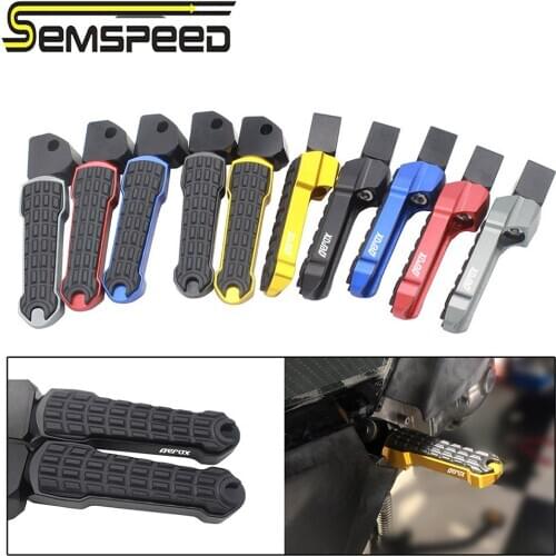 SEMSPEED Motorcycle Foot Pegs Left Right Hold Foot Platforms Aerox Logo Yamaha Accessories MT09 FZ09 FJ09 Tracer 900 Rear Pedal