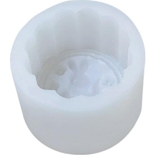 W3JA Chinese Style Snowy Mooncake Silicone Mold DIY Creative Mung Bean Pastry Heart Baking Mold Handmade Soap Mold for Childs