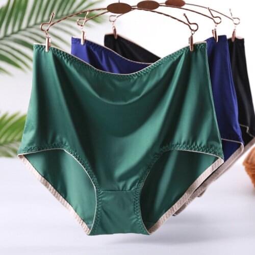 Large Size Panties Women Underwear Ladies Comfortable Briefs Sexy Satin Panties For Women Plus Size Underpants Panty 40-100Kg