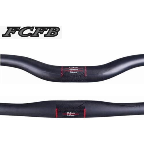 Carbon handlebar Matte Full UD Carbon Fiber Mountain Bicycle Straight Flat/Bend Riser Handlebar Bike MTB Part 31.8