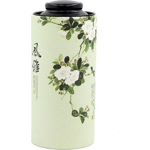 Xin Jia Yi Packaging Matte Paper Box Chinese Lotus Flower Round Paper Tube Customized Tea Gift Kitchen Canisters Set Paper Boxes