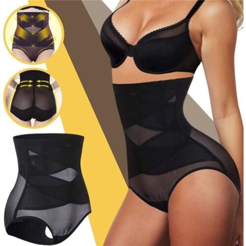 Women Boyshorts Body Shaping Panties Female Pants High Elastic Control Briefs Seamless Breathable Mesh Hip Intimates Underwear