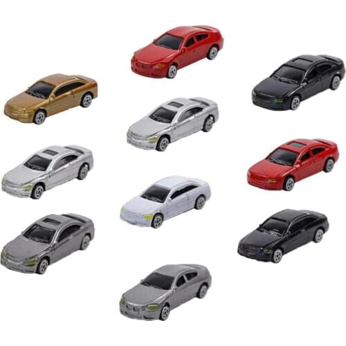 10pcs. 1:75 Miniature Car Model Model Car Landscapes Accessories