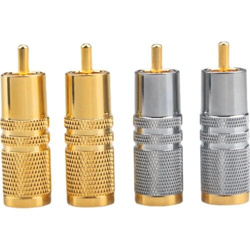 Gold Plated RCA/AV Plug Audio Cable Adapter Connector 8-10MM
