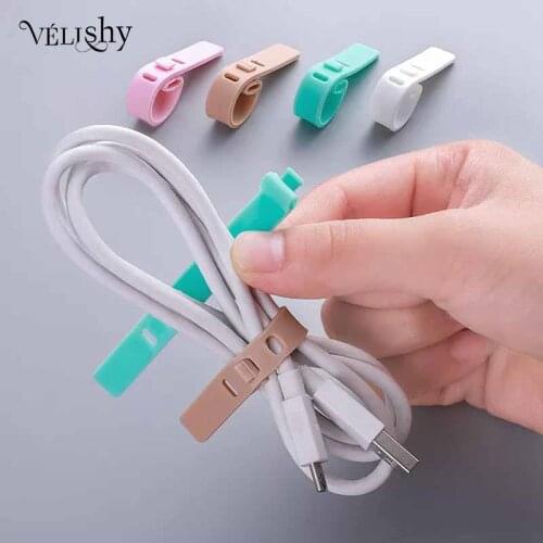 4Pcs Silica Gel Cable Winder Earphone Protector USB Phone Holder Accessory Packe Organizers Creative Travel Accessories