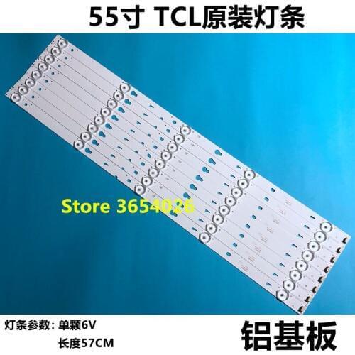 8 Pieces 57CM 5 LEDs New Original for TCL 55" TV LED Strip T0T-32F3800A YHF-4C-LB3205-YHEX1 YHA-4C-LB3205-YHEX1 040815-RG7XFW