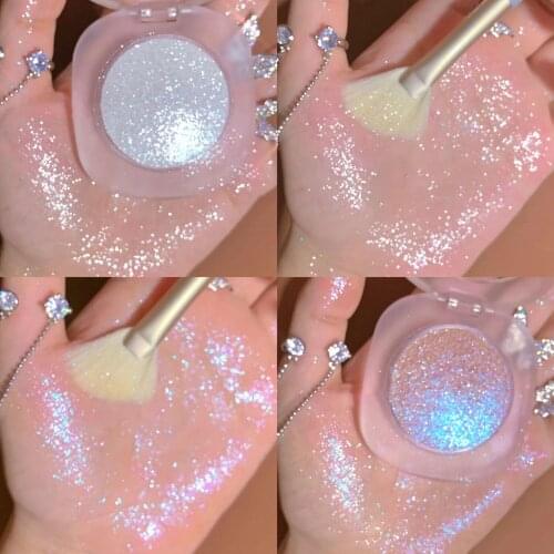 1 Pcs Diamond Highlighter Shimmer Glitter Powder Potato Highlighter Makeup Face Body Brighten Focallure Natural Highlighter