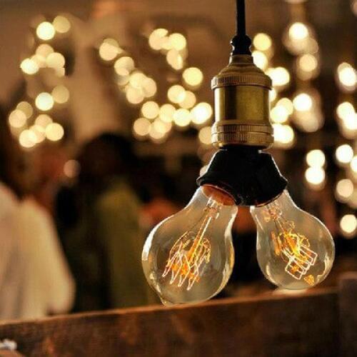 American country industrial metal copper head chandelier living room dining room lamp