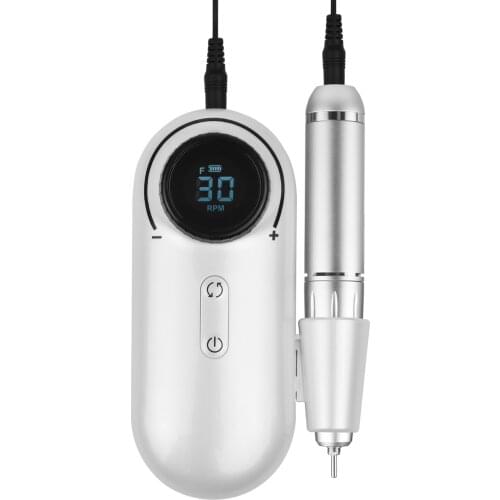Nail Drill Machine Electric Nail Drill 30000RPM High Speed LCD Display Screen with Nail Dril Pen Holder Drill Bits Nail Art Tool