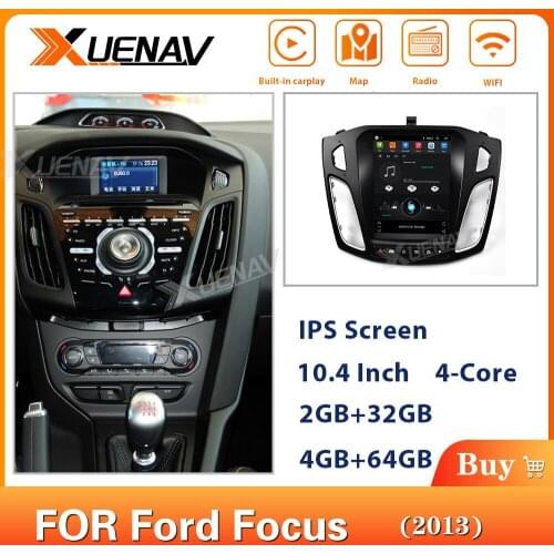 10.4 Inch 4+64G Touch Screen Android System Car GPS Navigation For-Ford Focus 2013 Car Multimedia Player Auto Stereo DVD Radio