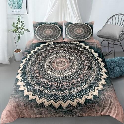 Bohemian Nation Style Mandala Indian Bedding Set King Queen Double Full Twin Single Size Bed Linen Set Adult Home Textiles